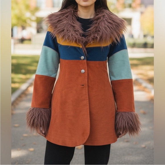 Dolls Kill Current Mood Break Free Corduroy Penny Lane Jacket Coat Sz XXS NWT - Picture 10 of 11